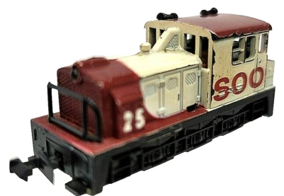 N Atlas 4025 Plymouth 0-6-0 SOO Line Switcher #25 (hesitates, gears slipping) - Image 1 of 4