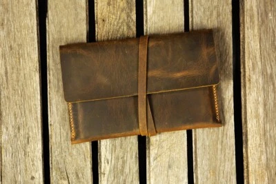 Personalized distressed leather case cover for new Kindle Paperwhite 12th 11th - Image 1 of 4