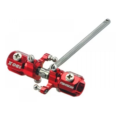 Microheli Double Bearing Weighted Tail Blade Grip Combo (RED) - BLADE 130X - Image 1 of 3