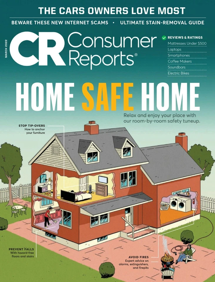 CR CONSUMER REPORTS MAGAZINE | MAR 2022 | HOME SAFE HOME - Image 1 of 1