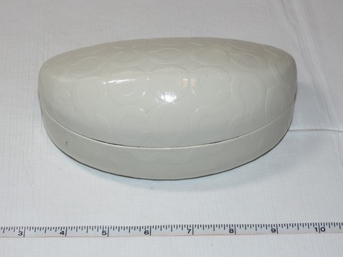 Occhiali da sole Coach occhiali da vista bianco sporco firma marrone interno custodia rigida occhiali