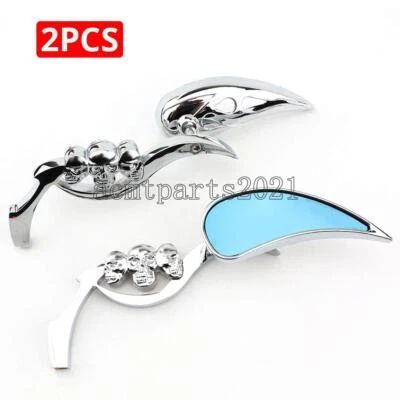 Espejos retrovisores cromados lágrima para moto Kawasaki Vulcan 750 800 900 1500 1600 Foto 1 de 4