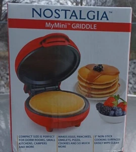 Nostalgia My Mini 5" Waffle Maker -Red- Nonstick Surface Factory Sealed - Picture 1 of 2
