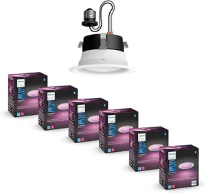 Philips Hue Smart Recessed 4 Inch LED Downlight - White and Color Ambiance Co... - Picture 1 of 7