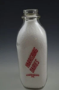 HARRISBURG DAIRIES MILK BOTTLE PENNSYLVANIA PA.1 QUART - Picture 1 of 2