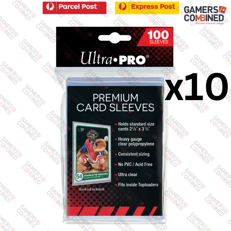 1000 Ultra PRO Premium Soft Sleeves Card Protectors Standard 10x 100ct 66 x 94mm - image 1 of 4