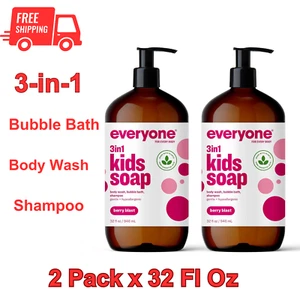 2 Pk 3-in-1 Kids Soap, Body Wash, Bubble Bath & Shampoo, Berry Blast, 32 Fl Oz - Picture 1 of 7