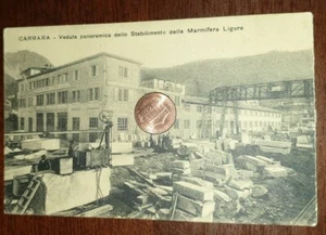 Antike Postkarte Landschaft Italien Toskana Carrara Marmorwerk Ligure - Bild 1 von 2