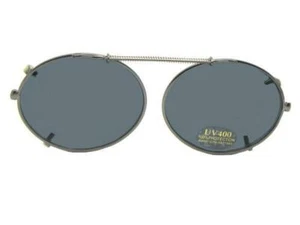 Round Oval Clip-on Non Polarized Sunglasses - Picture 1 of 7