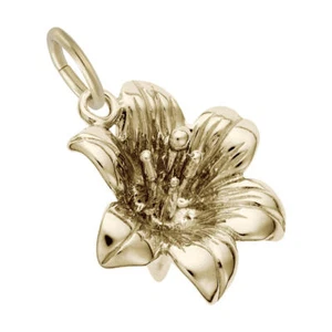 Lily Charm by Rembrandt 10K or 14K Gold or Sterling Silver - Picture 1 of 10