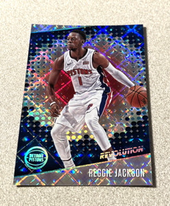 2017-18 Panini Revolution Cosmic #16 Reggie Jackson Pistons /100