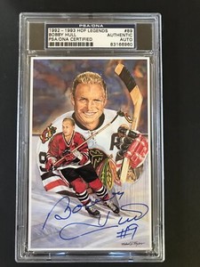 1996 Bobby Hull #89 Legends of Hockey HOF PSA Certified Autograph / Signed