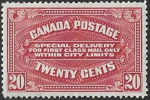 Canadá #E2 "SELLOS DE ENTREGA ESPECIAL" Excelente Como Nuevo Edición 1922 (A) - Imagen 1 de 2