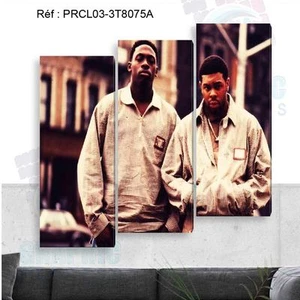 80x75cm Kit 3 Gemälde Bedruckt - Pete Rock Hell Smooth Hip-Hop - PRCL03-3T8075A - Foto 1 di 10