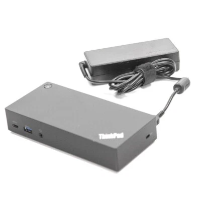 Lenovo Thinkpad USB-C Dock USB 3.0 4K Plug and Display DK1633 03X7194 40A9 - Image 1 of 2