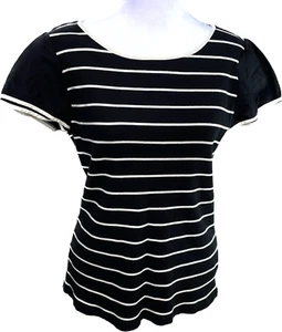 Lauren Ralph Lauren schwarz-weiß gestreiftes Kurzarm Gr. XL - Bild 1 von 8