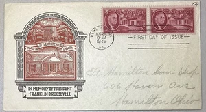 FDC 1945 Franklin D. Roosevelt Little White House  - Bild 1 von 4