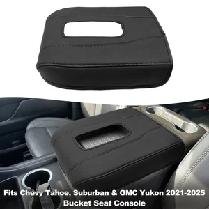 Fit Tahoe Suburban GMC Yukon 2021-2025 Center Console Armrest Cover Gray Stitch - Foto 1 di 7