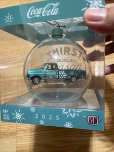 2025 M2 Machines Christmas Ornament Coca Cola 1969 Ford F-100 Ranger ๐ - Picture 1 of 3