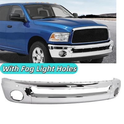 Chrome Front Bumper W/Fog Light Hole For 2002-2008 Ram 1500 03-09 Ram 2500 3500 - Image 1 of 4