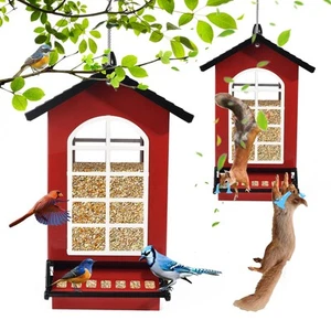 Bird Feeder Squirrel Proof Metal Hanging for Outdoor Wild Bird Seed, 5LBS wit... - Picture 1 of 7