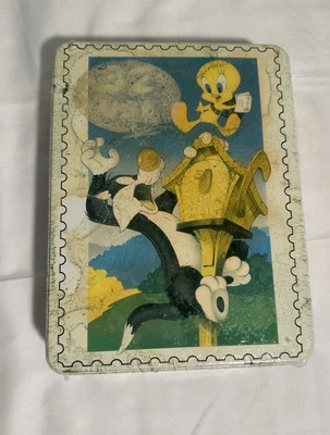Sealed vintage 1998 Looney Tunes Collection Tin stationary envelopes cards  - Image 1 of 4