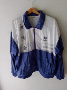Sergio Tacchini Windbreaker Jacket Sz 40 Oversized 90s Vintage 25ptp Boxy fit  - Picture 1 of 10