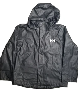 Helly Hansen Moss Regenjacke schwarz Gr. 140/10 wasserdicht Mantel mit Kapuze - Bild 1 von 11