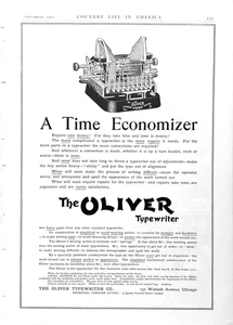1905 Ad Oliver Typewriter Co Chicago IL "A Time Economizer" - Picture 1 of 1