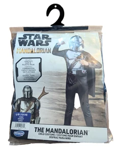 Star Wars Mandalorian Halloween Costume Jumpsuit Cape Mask Dress Up 🎃 Child's L - Picture 1 of 4