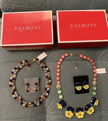 2 conjuntos de colares e brincos Talbots novos em caixas - Imagem 1 de 4
