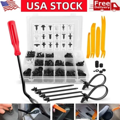 415Pcs Car Bumper Clips Retainer Auto Car Rivets Fastener Fender Push Pin Trim - Image 1 of 4