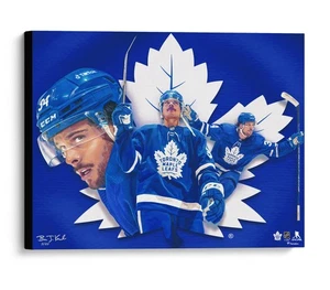 Auston Matthews Maple Leafs 20x24 Canvas Giclee Print-by Brian Konnick-LE 25 - Picture 1 of 3
