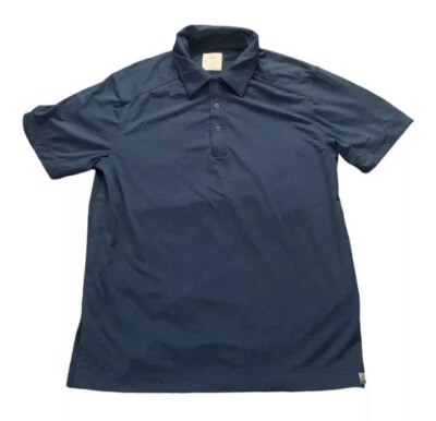 Camisa Polo Para Hombres Field & Stream Cuarto Botón a Presión Azul Marino Manga Corta Pequeña Foto 1 de 4