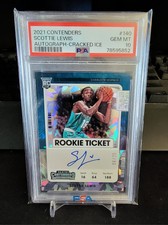 2021-22 Contenders Scottie Lewis Cracked Ice Rookie Ticket Auto /25 PSA 10 GEM 