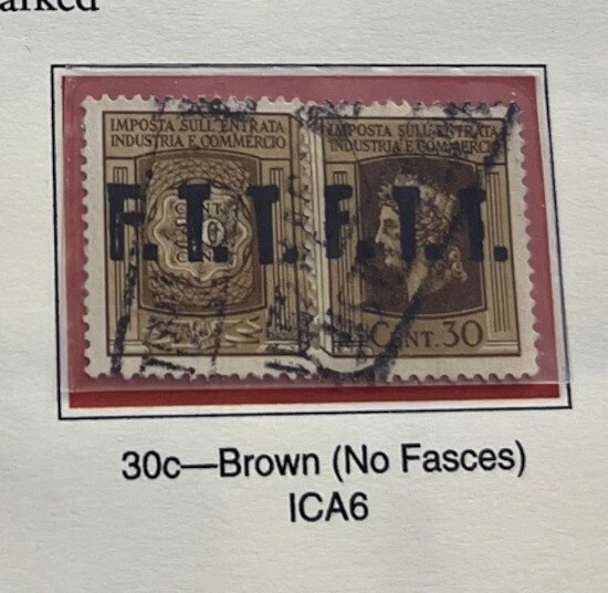 Trieste AMG-FTT Fiscal Revenue Industry Commerce 30c Used Pair Bush ICA6 RARE! - Image 1 of 1