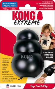 KONG - Extreme Dog Toy - Toughest Natural Rubber, Black - Fun to Chew, Chase - Picture 1 of 12