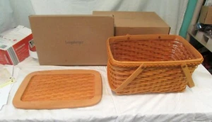 Longaberger Founder's Day Market Basket With Lid & Protector 18791, NIB - Picture 1 of 15