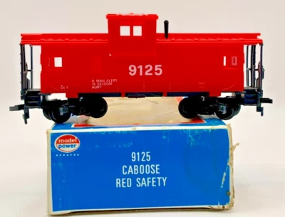 HO Scale Model Power Red Safety Caboose #9125 - Image 1 of 4