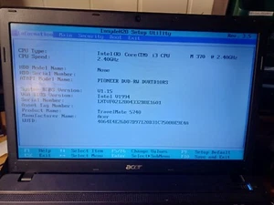 Acer TravelMate 5740, I3 geht an zum fertigstellen an Bastler - Bild 1 von 6