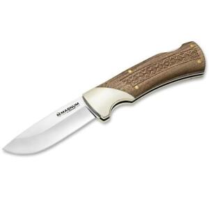 Boker Brand folding pocket knife Woodcraft stainless steel 440A wooden handle