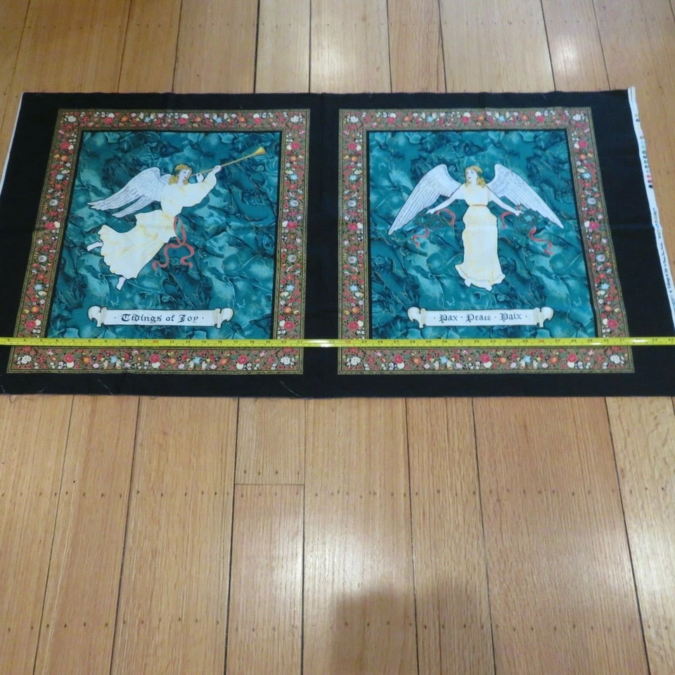  Northcott Tidings of Joy Bonnie Stratton Angel Quilt Cotton Panel 22.75" x 44 - Image 1 of 4