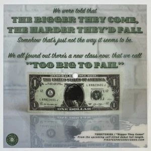 TERRITORIES THE BIGGER THEY COME US 1-SIDED PROMO 7” PICTURE DISC FLEXI UNPLAYED - Bild 1 von 2