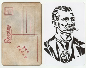 #0564 JIM O'ROURKE Handmade Gypsy Oak ARCADE Postcard RARE