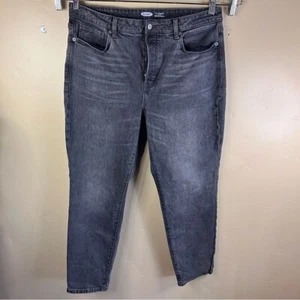 Old Navy Black Button Fly O.G. Straight High Rise Damen Denim Jeans Größe 14 - Bild 1 von 8