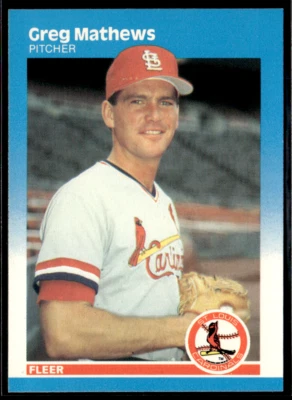 1987 Fleer Glossy - #303 Greg Mathews (RC) - Image 1 of 2