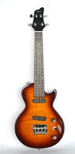 Tenor Ukulele Electric Solid Body LP Guitar Style Cherry Sunburst by Clearwater - Picture 1 of 7