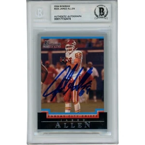 Jared Allen Autographed/Signed 2004 Bowman #223 Card KC Chiefs Beckett 49783 - Picture 1 of 2