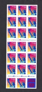 US Scott# 3122a 1997 32c Booklet Pane of 20 Statue of Liberty P#V1211 MNH VF - Picture 1 of 2