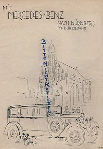 STUTTGART, Werbung 1928, Mercedes-Benz - nach Nürnberg im Dürer-Jahr - Bild 1 von 1